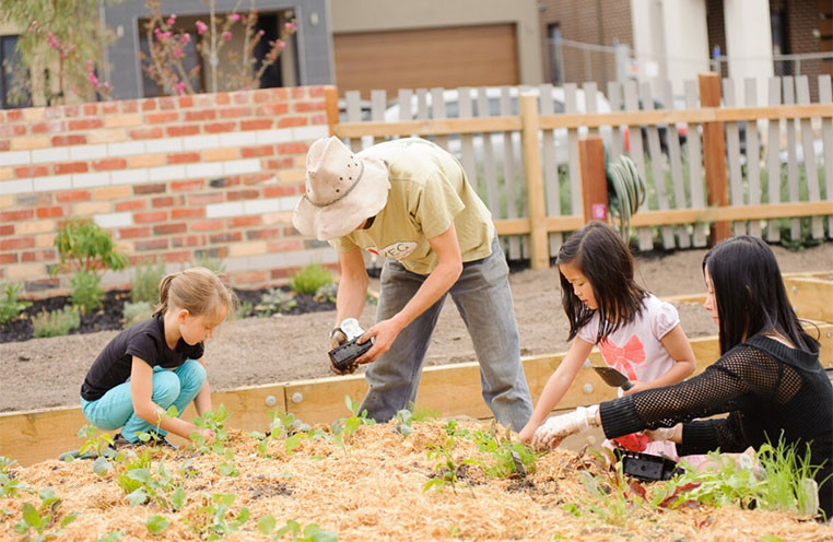 Family gardening