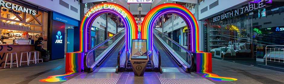 Rainbows at Broadway Sydney
