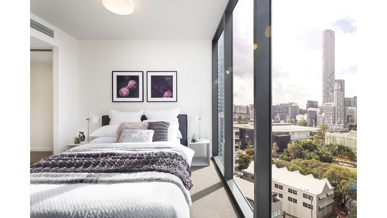 Bedroom in city apartment