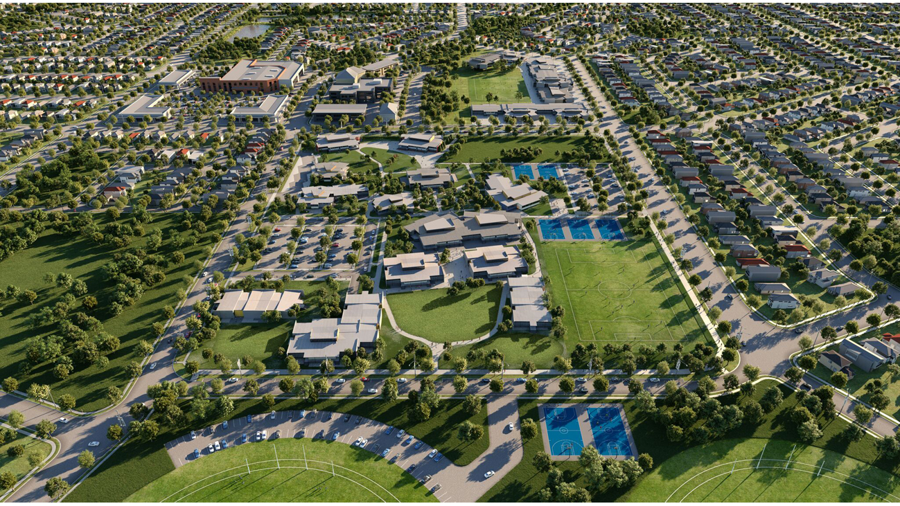Masterplan artist impression aerial