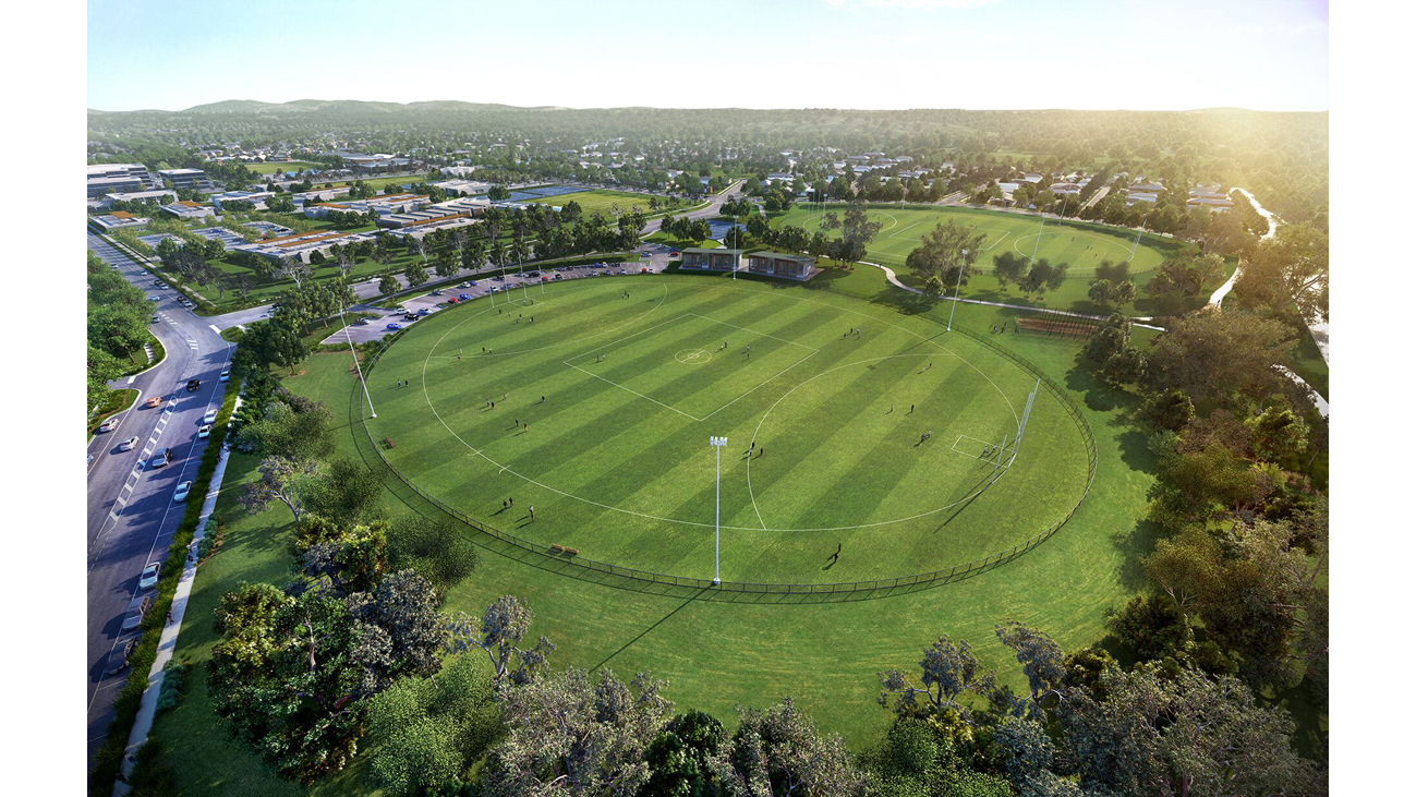 Artist Impression of football oval