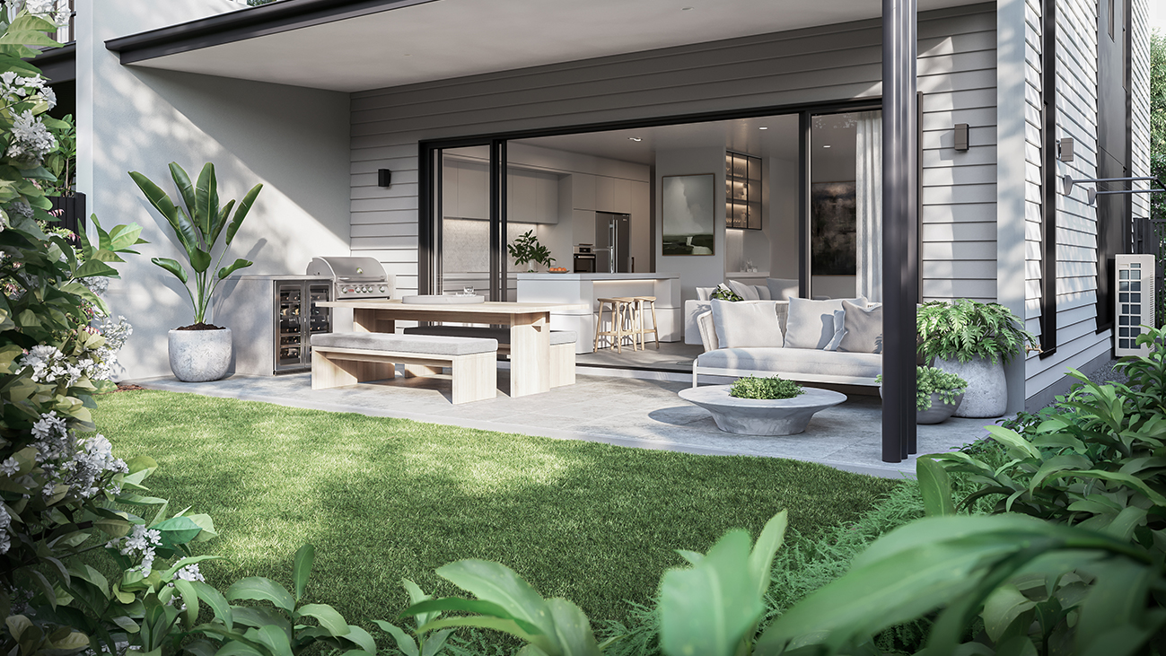 Townhome backyard
