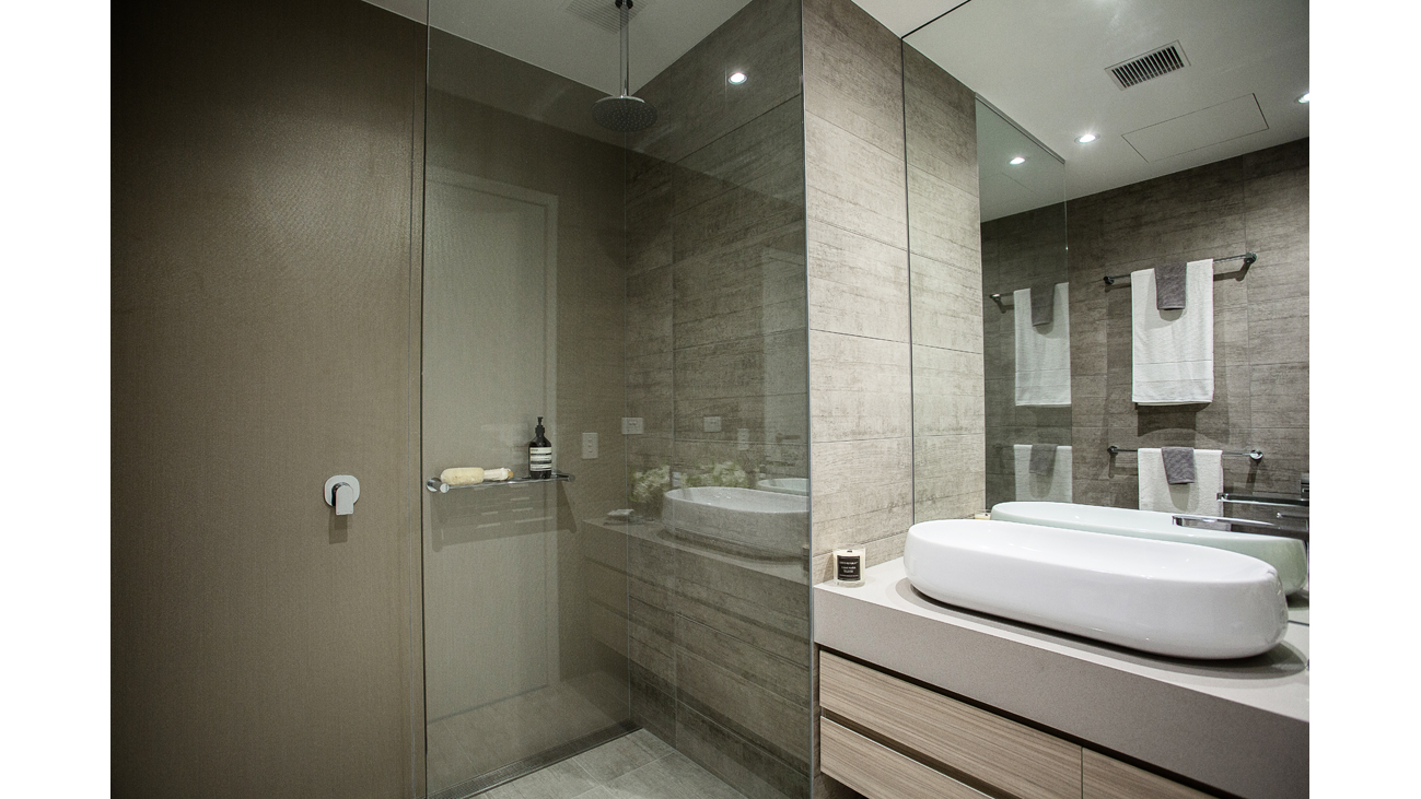 Modern bathroom with vanity