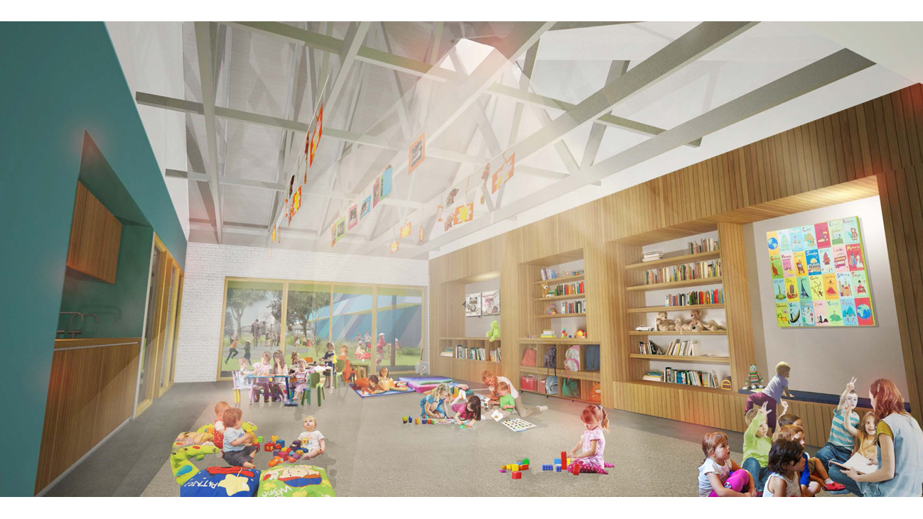 Render of child care facility
