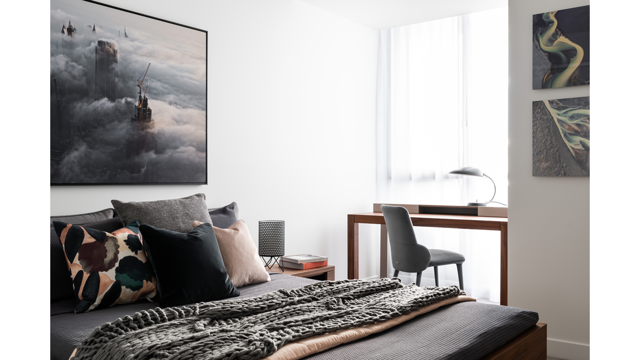 Bedroom with study nook