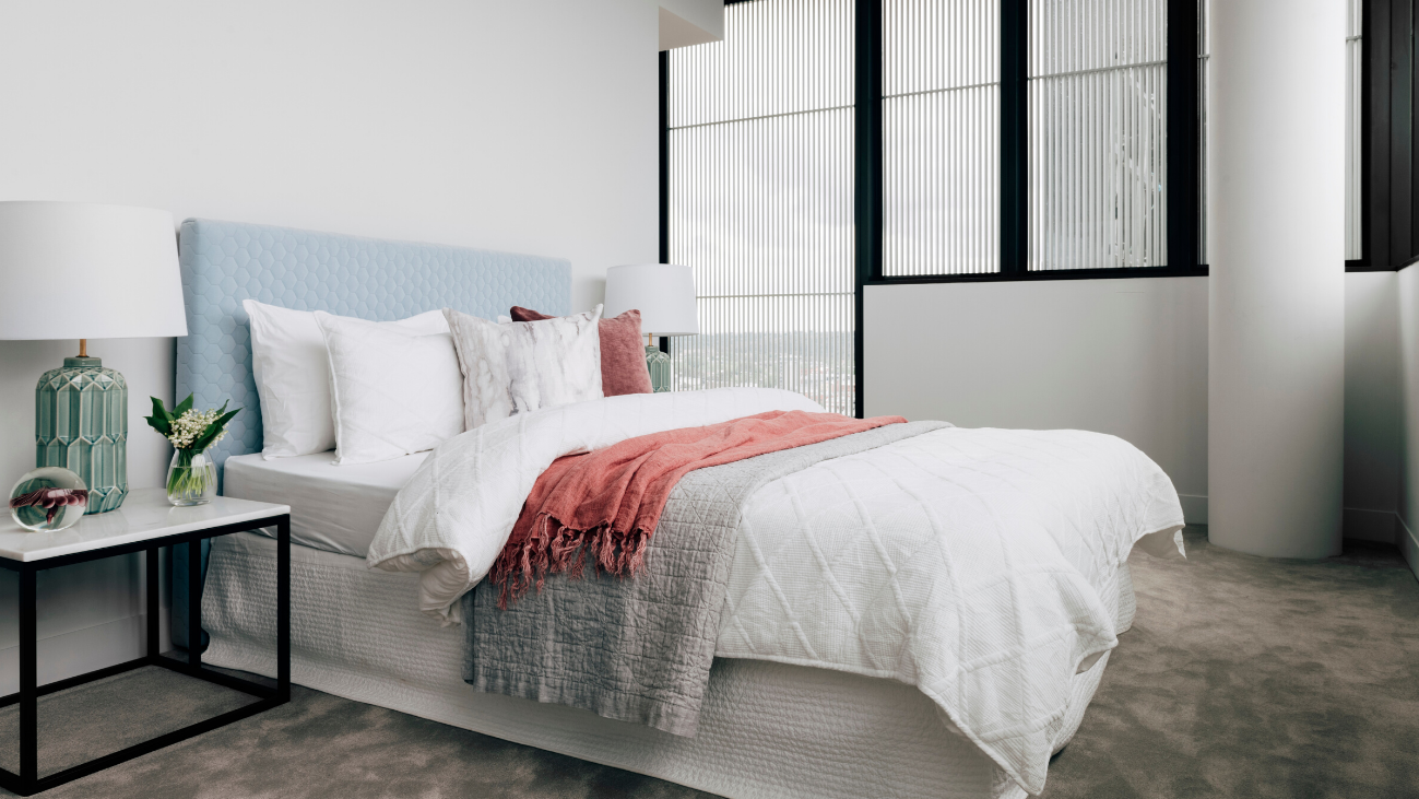 Luxury bed with bedding