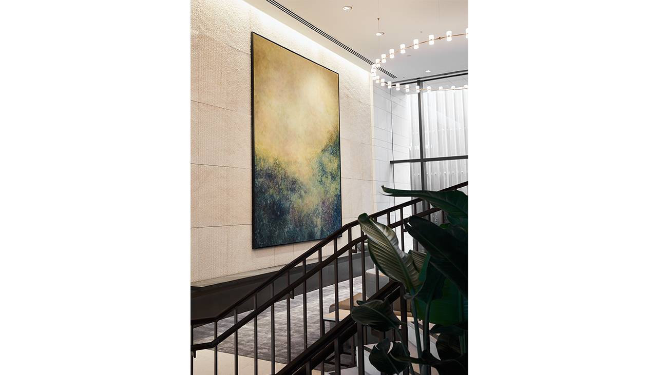 The Eastbourne grand stairwell with artwork