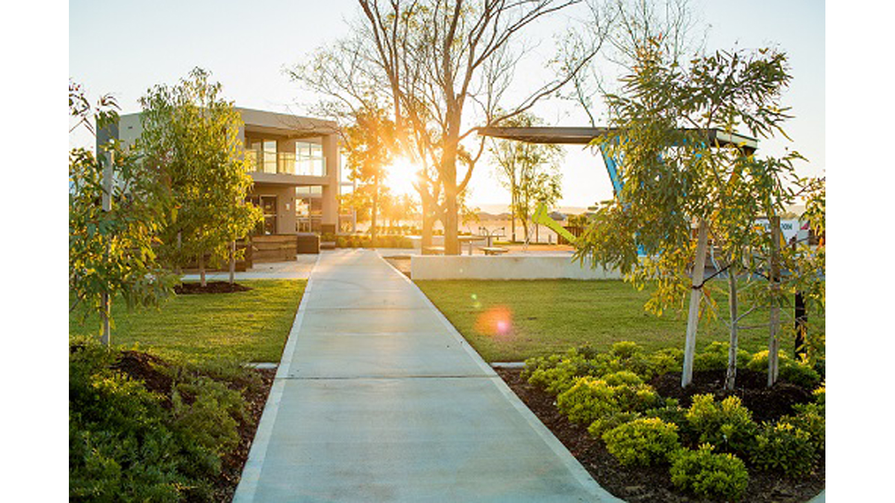 Park at sunset