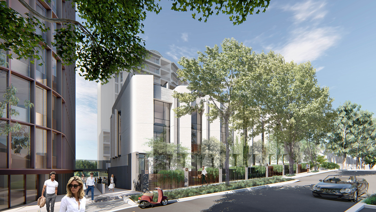 Render of streetscape