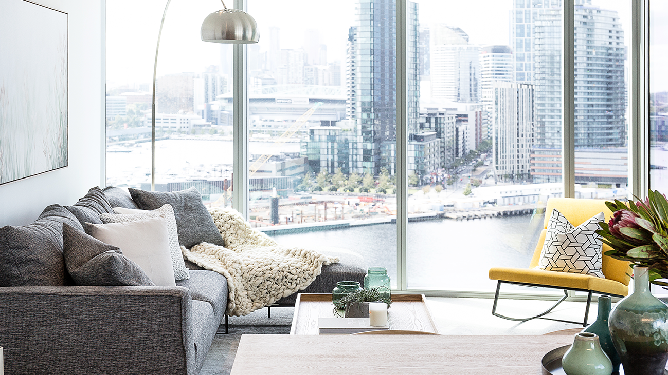 Forge, Yarra's Edge living with city view