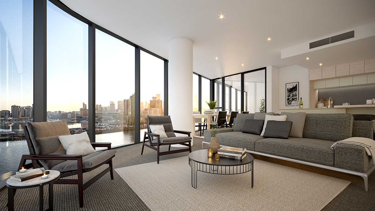 Voyager, Yarra's Edge living room