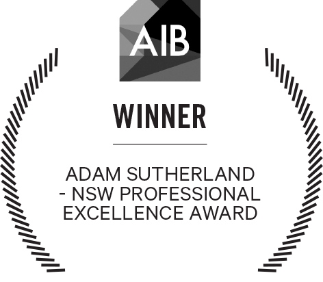 AIB Adam Sutherland NSW Professional Excellence award logo