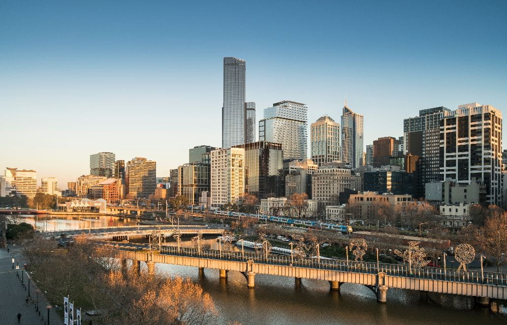 Yarra River and Melbourne city skyline