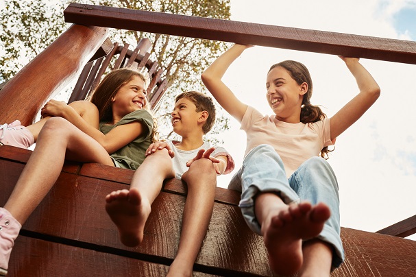 Kids smiling